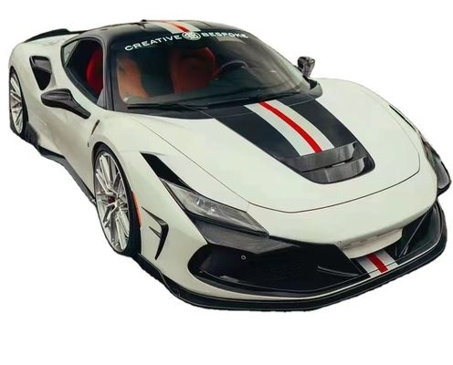 Para a Ferrari F8 Fibra de Carbono Kit F8 atualizado KEYVANY estilo Frente pá difusor spoiler corpo Kit