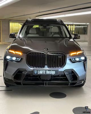 BMW X7 Fibra de carbono Body Kit X7 estilo LD difusor de lábio frontal de fibra de carbono Arco da roda do capô