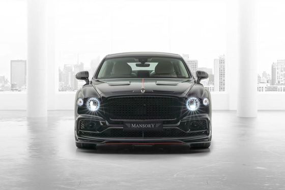 Bentley Flying Spur Corpo de fibra de carbono Kit de atualizações Flying Spur estilo MANSORY difusor de lábio frontal Kit de corpo de capota de spoiler