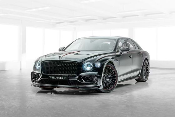 Bentley Flying Spur Corpo de fibra de carbono Kit de atualizações Flying Spur estilo MANSORY difusor de lábio frontal Kit de corpo de capota de spoiler