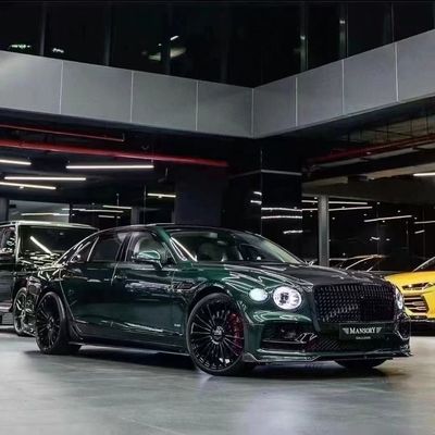Bentley Flying Spur Corpo de fibra de carbono Kit de atualizações Flying Spur estilo MANSORY difusor de lábio frontal Kit de corpo de capota de spoiler