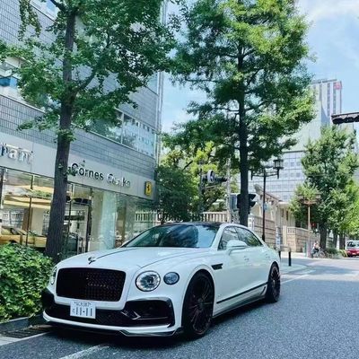 Bentley Flying Spur Corpo de fibra de carbono Kit de atualizações Flying Spur estilo MANSORY difusor de lábio frontal Kit de corpo de capota de spoiler