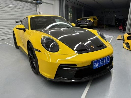 Porsche 992 Carroça de fibra de carbono Kit 992 estilo GT3 traseiro e dianteiro parachoque saia lateral spoiler capô