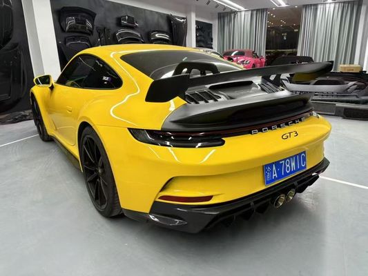 Porsche 992 Carroça de fibra de carbono Kit 992 estilo GT3 traseiro e dianteiro parachoque saia lateral spoiler capô