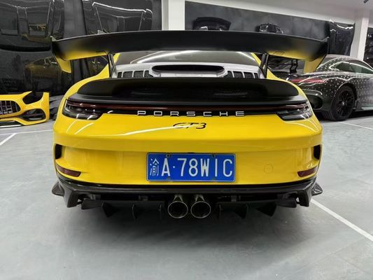 Porsche 992 Carroça de fibra de carbono Kit 992 estilo GT3 traseiro e dianteiro parachoque saia lateral spoiler capô