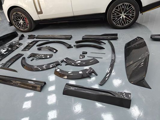 Land Rover Range Rover Kit de corpo de fibra de carbono Range Rover Upgraded Mansory estilo difusor de lábio frontal Spoiler capô roda arco saia lateral