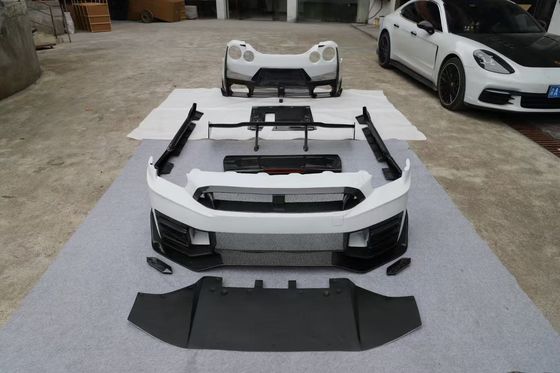 Nissan GTR Corpo de fibra de carbono Kit GTR r35 Atualizado 2024nismo estilo dianteiro e traseiro spoilers pára-choques parafusos
