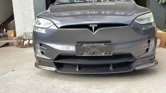 Tesla modelo X Fibra de Carbono Kit de corpo modelo X Fibra de Carbono difusor de lábio frontal Spoiler capô roda arco corpo largo kit