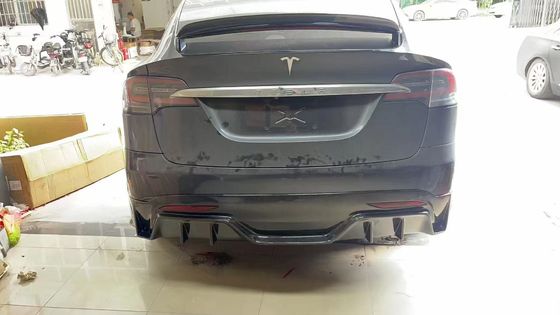 Tesla modelo X Fibra de Carbono Kit de corpo modelo X Fibra de Carbono difusor de lábio frontal Spoiler capô roda arco corpo largo kit