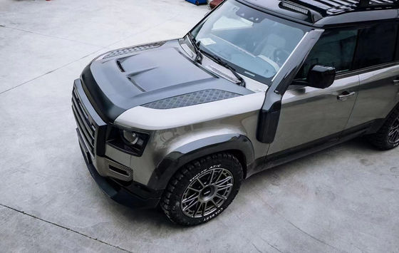 Capuz de fibra de carbono para Land Rover Defender Material de fibra de carbono Defender Modelo SVR atualizado