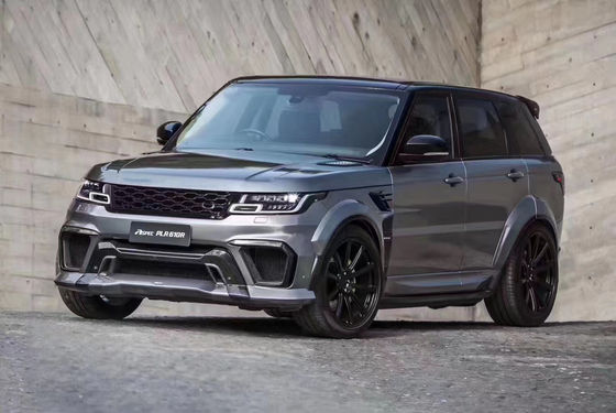 Runde ASPEC Style CF&amp; FRP Wide Body Kit Front Bumper Rear Bumper Side Skirt Fender para Land Rover RANGE ROVE SPORT 2014-2017