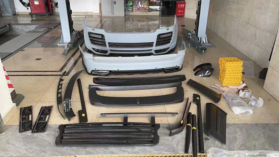 Black Range Rover Body Kits 240mm Fibra de Carbono Widebody Kit 2019-