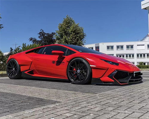Para Lamborghini LP580 LP610 Kit de Widebody de Fibra de Carbono LP580 LP610 Modernização do estilo PD Frente e traseiro Bumper Spoiler Widebody