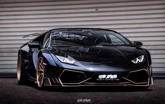 Para Lamborghini LP580 LP610 Kit de Widebody de Fibra de Carbono LP580 LP610 Modernização do estilo PD Frente e traseiro Bumper Spoiler Widebody