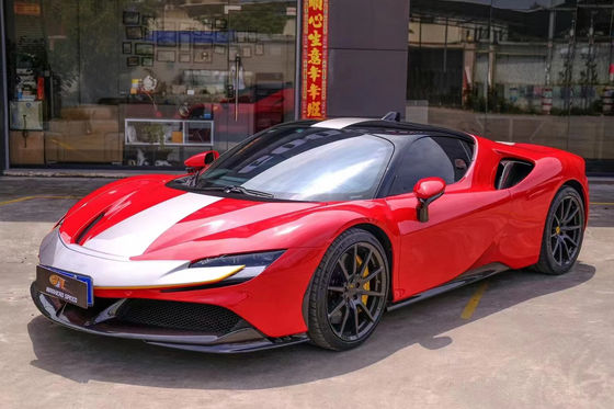 Para a Ferrari SF90 Kit de Corpo de Fibra de Carbono Seca SF90 Estilo OEM Fibra de Carbono Lobo Fronteiro Diffuser Spoiler saia lateral