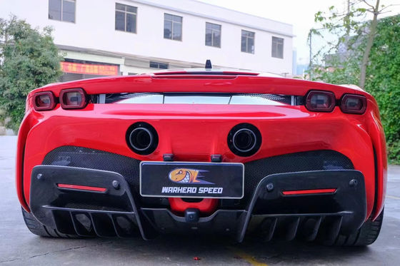 Para a Ferrari SF90 Kit de Corpo de Fibra de Carbono Seca SF90 Estilo OEM Fibra de Carbono Lobo Fronteiro Diffuser Spoiler saia lateral