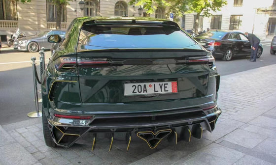 Para Lamborghini Urus Fibra de Carbono Kit Urus Upgrades estilo MSY Fibra de Carbono Frente e traseiro Bumper Spoiler Hood