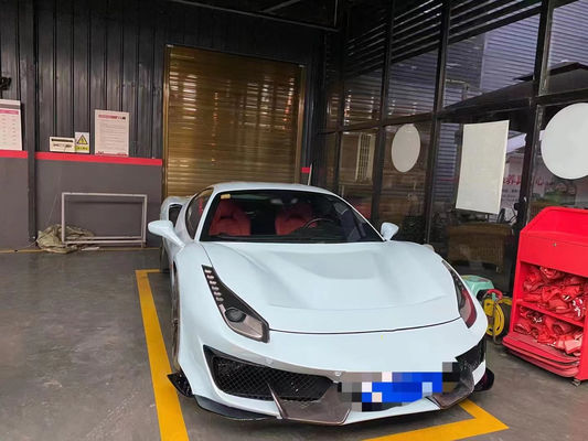 Peças para carroceria Ferrari 488 Kit de carroceria 488 Upgraded PistA-estilo Frente e traseiro Bumper Bonnet Spoiler Fibra de carbono Kit de carroceria