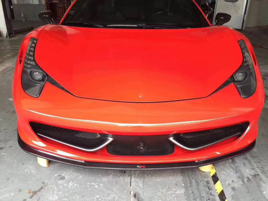 Para Ferrari 458 Kit de corpo de fibra de carbono 458 Kit de corpo de fibra de carbono frontal de lábio difusor spoiler lateral saia