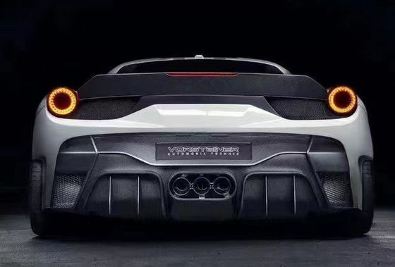 Para a Ferrari 458 Kit de corpo de fibra de carbono 458 Upgraded VORS estilo Frente e traseiro Bumper Spoiler Side Skirt Body Kit