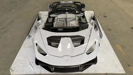 STP Kit de corpo de fibra de carbono para Lamborghini Huracan LP580 LP610 Fibra de carbono Frente e traseiro tampão spoiler Hood