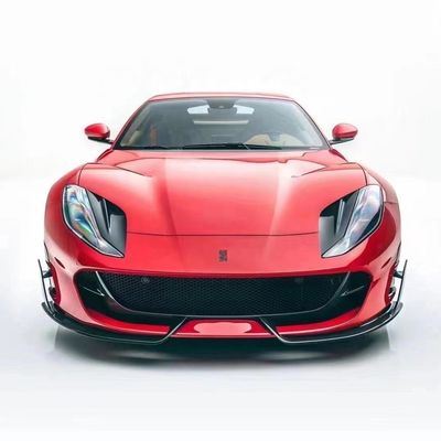 Para Ferrari 812 Kit de corpo de fibra de carbono 812 Upgraded MSY Style Fibra de carbono Kit de corpo de spoiler de difusor de lábio frontal