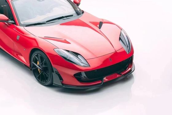 Para Ferrari 812 Kit de corpo de fibra de carbono 812 Upgraded MSY Style Fibra de carbono Kit de corpo de spoiler de difusor de lábio frontal