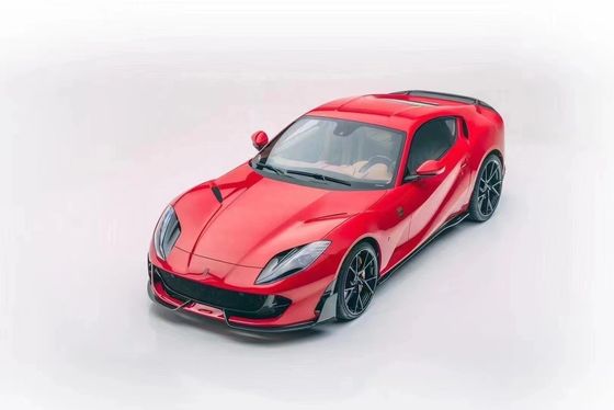 Para Ferrari 812 Kit de corpo de fibra de carbono 812 Upgraded MSY Style Fibra de carbono Kit de corpo de spoiler de difusor de lábio frontal