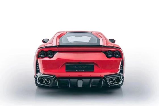 Para Ferrari 812 Kit de corpo de fibra de carbono 812 Upgraded MSY Style Fibra de carbono Kit de corpo de spoiler de difusor de lábio frontal