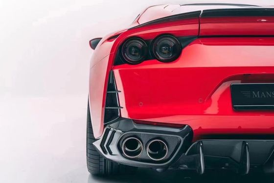 Para Ferrari 812 Kit de corpo de fibra de carbono 812 Upgraded MSY Style Fibra de carbono Kit de corpo de spoiler de difusor de lábio frontal