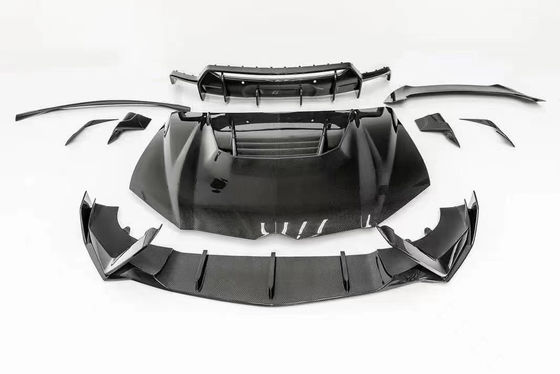 Para Lamborghini Urus Fibra de Carbono Kit de Corpo Urus Upgraded VORS Estilo Fibra de Carbono Front Lip Diffuser Spoiler Hood com Corpo Largo