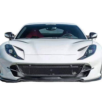 Fibra de Carbono Seca para Ferrari 812 Kit de Corpo de Fibra de Carbono 812 Estilo Nivic Atualizado Frente de Difusor de Lábios Spoiler Hood