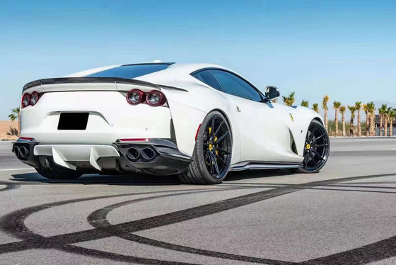 Fibra de Carbono Seca para Ferrari 812 Kit de Corpo de Fibra de Carbono 812 Estilo Nivic Atualizado Frente de Difusor de Lábios Spoiler Hood