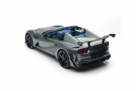 Para a Ferrari 812 Fibra de Carbono Kit do corpo 812 Modernização do estilo MSY Fibra de Carbono Frente e traseiro Bumpper Spoiler Wing