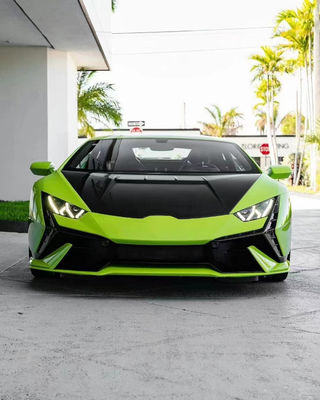 Para o Lamborghini LP580 LP610 EVO Kit de corpo de fibra de carbono LP580 LP610 EVO Kit de corpo de pára-choque frontal atualizado ao estilo TecNIA