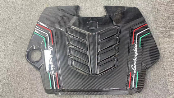 2019 Black Lamborghini Body Kit Motor de Fibra de Carbono Seco Escudo de Guarda Interior
