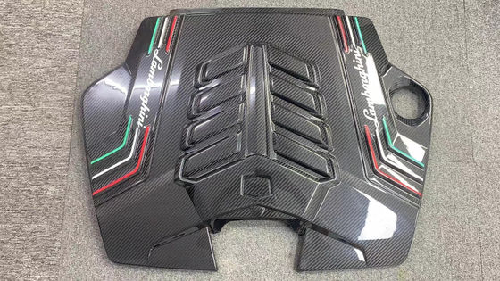 2019 Black Lamborghini Body Kit Motor de Fibra de Carbono Seco Escudo de Guarda Interior