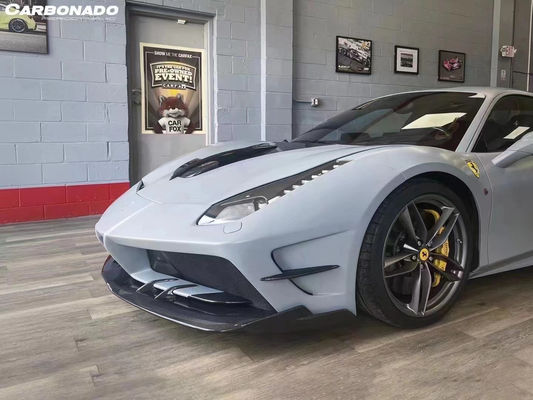 Para Ferrari 488 Kit de corpo de fibra de carbono 488 Misha estilo avançado e traseiro tampão spoiler Hood Kit de corpo de fibra de carbono