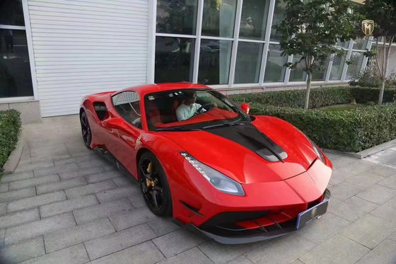 Para Ferrari 488 Kit de corpo de fibra de carbono 488 Misha estilo avançado e traseiro tampão spoiler Hood Kit de corpo de fibra de carbono