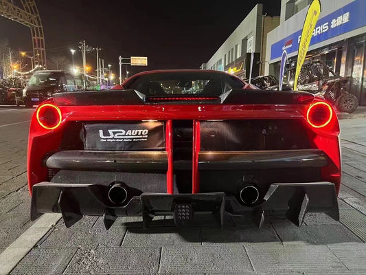 Para Ferrari 488 Kit de corpo de fibra de carbono 488 Misha estilo avançado e traseiro tampão spoiler Hood Kit de corpo de fibra de carbono