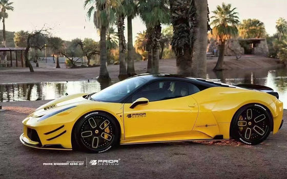 Para a Ferrari 458 Fibra de Carbono Kit de corpo 458 Moderado PD estilo Frente e traseiro tampão spoiler Hood Kit de corpo