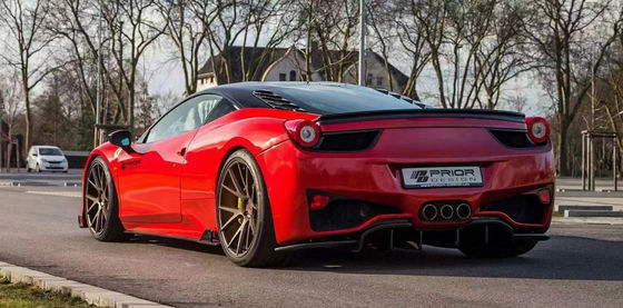 Para a Ferrari 458 Fibra de Carbono Kit de corpo 458 Moderado PD estilo Frente e traseiro tampão spoiler Hood Kit de corpo