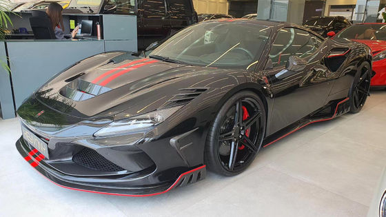 Para a Ferrari F8 Fibra de Carbono Kit F8 atualizado KEYVANY estilo Frente pá difusor spoiler corpo Kit