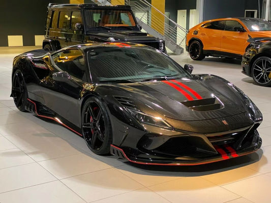 Para a Ferrari F8 Fibra de Carbono Kit F8 atualizado KEYVANY estilo Frente pá difusor spoiler corpo Kit