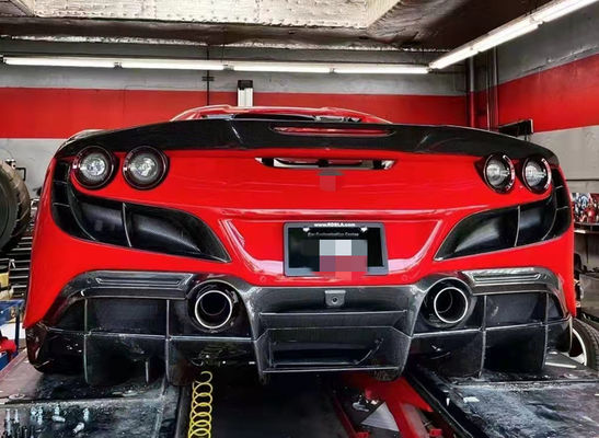 Para a Ferrari F8 Fibra de Carbono Kit F8 atualizado KEYVANY estilo Frente pá difusor spoiler corpo Kit