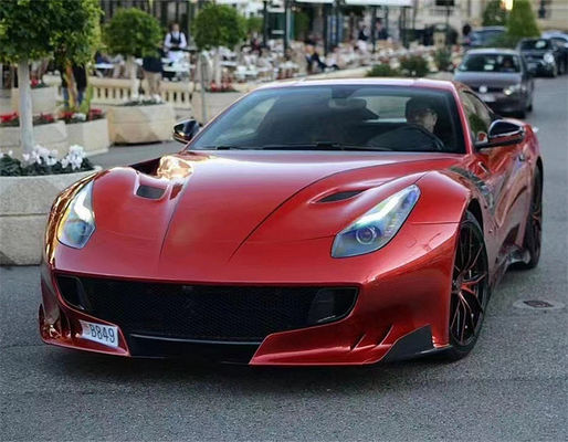 Para a Ferrari F12 Fibra de Carbono Hood F12 atualizado TDF estilo Fibra de Carbono Hood Body Kit