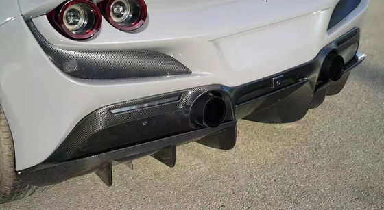 Peças para automóveis para Ferrari F8 Fibra de carbono Kit F8 Upgrade Novi estilo difusor Fibra de carbono difusor