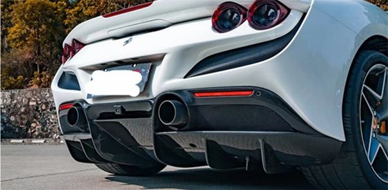 Peças para automóveis para Ferrari F8 Fibra de carbono Kit F8 Upgrade Novi estilo difusor Fibra de carbono difusor