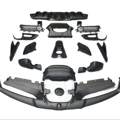 Para a Ferrari 488 Kit de corpo de fibra de carbono 488 Upgraded Capristo estilo de fibra de carbono frontal lábio difusor spoiler