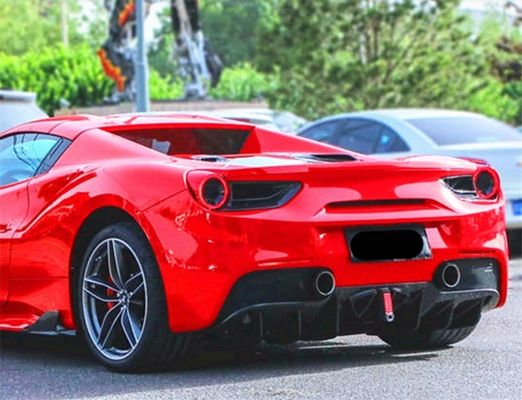 Para a Ferrari 488 Kit de corpo de fibra de carbono 488 Upgraded Capristo estilo de fibra de carbono frontal lábio difusor spoiler